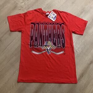 Vintage 90s NWT NHL GTS Florida Panthers T-Shirt Men's Large L Single Stitch USA